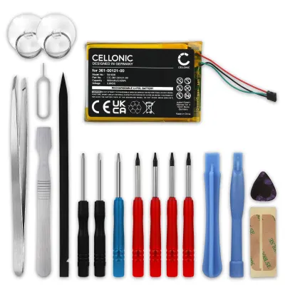 Battery for Garmin Edge 530, Garmin Edge 830 900mAh + Tool-kit 17pcs from CELLONIC