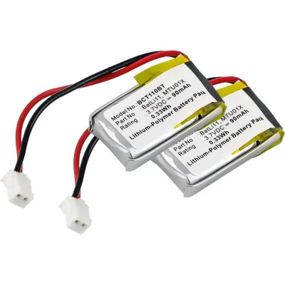 2x vervangende batterij voor Intercom Logisty D5131 / L5131 / L5141 / L5142 - BatLi11 90mAh vervangende accu alarmsysteem, camera, thermostaat