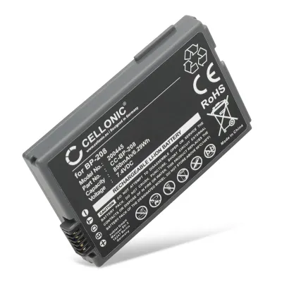Battery for Canon DC100 DC201 DC95 DC10 DC20 DC210 DC21 BP-208,BP-208DG (700mAh, 7.4V) from CELLONIC