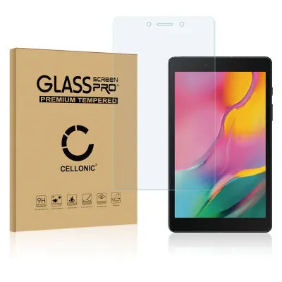 CELLONIC® Screen Protector for Samsung Galaxy Tab A 8.0 (2019) SM-T290 Tablet Screen Cover Film - 2.5D 0,33mm Full Glue 9H Tempered Glass Display Screen Guard Crystal Clear