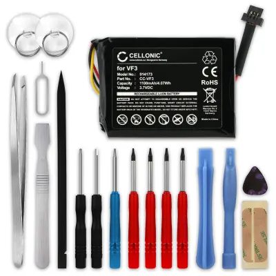 Battery for TomTom GO XL 310, GO XL 330 Quanta, TomTom VF3F, FM68360420759, TomTom VF3 1100mAh + Tool-kit 17pcs from subtel
