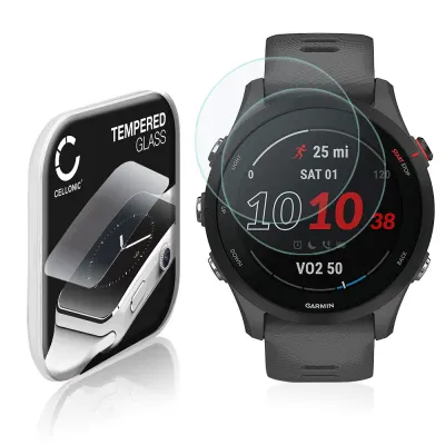 2x Displaybeschermglas Suunto 7 / Forerunner 255 (2.5D, 9H, 0,33mm, Full Glue) Tempered Glass