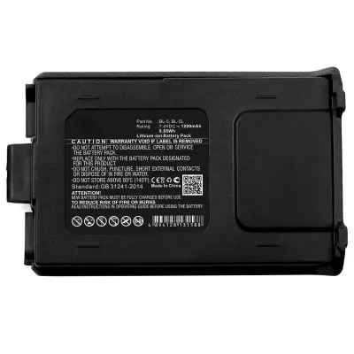 Battery for Baofeng BF-F8 Plus BF-F8HP BF-F9 BF-F9 V2 plus RD-5R TYT F8 TYT F9 UV-5A UV-5B UV-5C UV-5E UV-5R UV-5R Plus UV-5RA UV-5RE UV-5RHP UV-5RL UV-5RTP - BL-5, BL-5L (1200mAh) Replacement battery