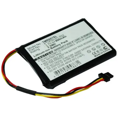 GPS Battery for TomTom Route XL, One XXL 540, XXL 550, XXL IQ Routes - 900mAh ICP653443M,P11P20-01-S02,S2IP002405148 Battery Replacement SatNav Sat Nav