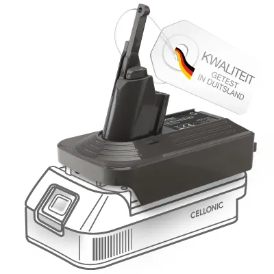 Makita 18V naar Dyson V7 & V8 Serie batterijadapter - MT18V7V8 converter voor Dyson stofzuigers van CELLONIC