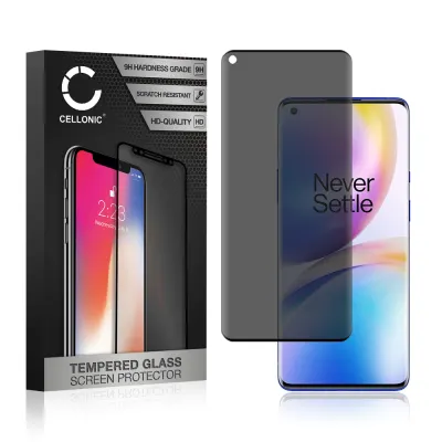 Screen Protector for OnePlus 8 Phone Screen Cover - 3D Case-friendly 0,33mm Edge Glue 9H Tempered Glass Smartphone Display Screen Guard Black