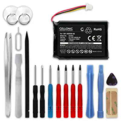 Battery for Garmin DriveSmart 5 55 65 Dash Cam 35 - 361-00056-08 750mAh + Tool-kit, Replacement battery