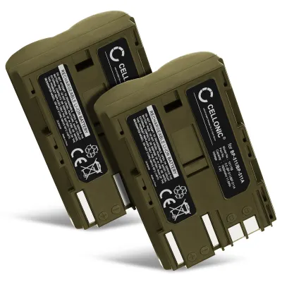 2x Batterie 1600mAh pour appareil photo Canon EOS, PowerShot, Optura - Remplacement modèle BP-511,-512,-514,BP-508