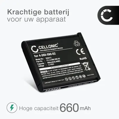 2x 4-268-590-02 batterij voor huistelefoon voor Panasonic KX-TCA285 KX-TCA385 KX-UDT121 KX-UDT131 Sony Laser Mouse VGP-BMS77 - 660mAh vervangende accu draadloze telefoon