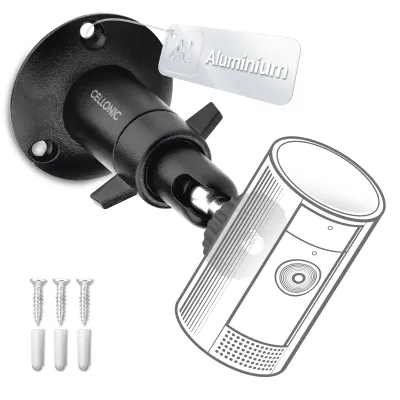 Camera Bracket Mount for Arlo, Ring, Blink, Eufy, Reolink, Wyze, Zumimall 1/4" Inch Thread 360° Swivel Ring Camera Mounting Bracket CCTV Security Spotlight Cam Mount - Indoor & Outdoor