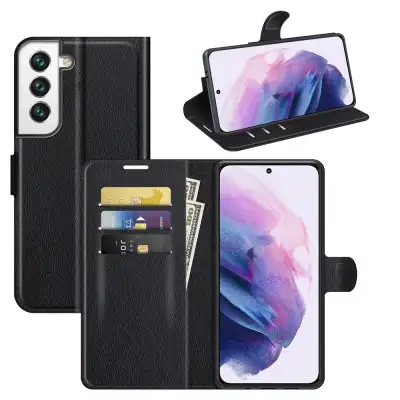 Cover a libro per Samsung Galaxy S22 Plus - Similpelle, nero Custodia, Borsa, Guscio