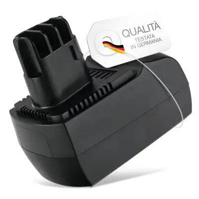 Batteria 6.25475, 6.25476,625476000, ME-1474 per attrezzo Metabo BSZ 14.4, BSZ 14.4 Impuls, BSZ 14.4 Impuls Affidabile batteria di ricambio da 3Ah NiMH con ridotto effetto memoria per utensili Metabo