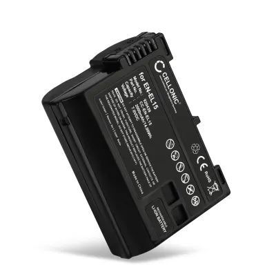 Akku kameraan Nikon D500 D750 D800 D810 D850 D7000 - EN-EL15 EN-EL15a EN-EL15b (2000mAh, 7.0V) tuotemerkiltä CELLONIC