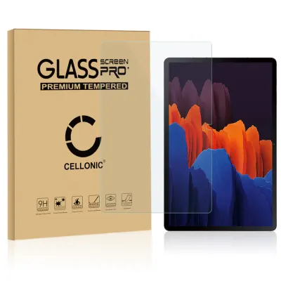 CELLONIC® Screen Protector for Samsung Galaxy Tab S7 (SM-T870 / SM-T875) Tablet Screen Cover Film - 2.5D 0,33mm Full Glue 9H Tempered Glass Display Screen Guard Crystal Clear