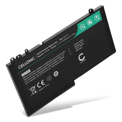 Battery for Dell Latitude 5450, E5450, E5550, 5550, E5570, E5270, 12 E5250, 3160, 93FTF 11.1V 3400mAh from CELLONIC