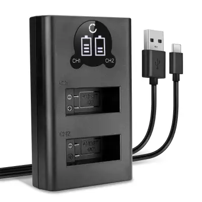 USB Dual Charger (AHDBT-901) for GoPro Hero 9, Hero 10, Hero 11 + 1m + USB Cable from CELLONIC