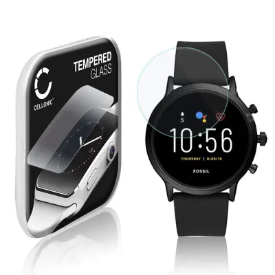 Screenprotector compatibel met Fossil 5. Generation smartwatch (2.5D, 9H, 0,33mm, Full Glue) fitness