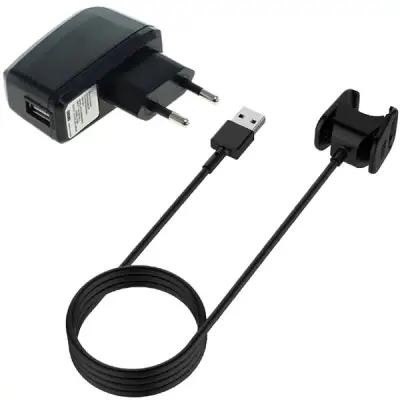 Oplader + USB Kabel compatibel met FitBit Charge 3 smartwatch - 5W Adapter 1A Oplaadkabel Opladen horloge