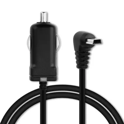 Caricatore da auto per navigatore Navigon (mini USB), filo di 1.1m, ricarica rapida Mini-USB 90° a 5V 1A / 1000mA Caricabatteria potente e sicuro