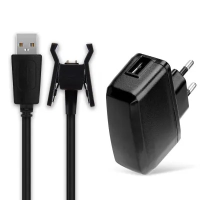Caricabatteria + Cavo USB per FitBit Alta HR, 5W 2,5A Caricatore con spina europea
