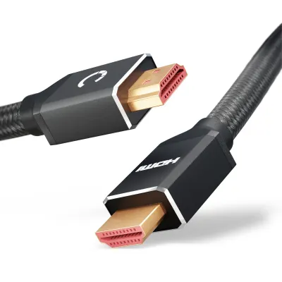 HDMI-kaapeli 1,5 m - 2.1 ultra high speed, 4K/8K @60hz, 4K @120hz. Kullattu HDMI 2.1-kaapeli soundbariin, televisioon, pelikonsoliin. 48Gbps eARC QFT QMS DSC