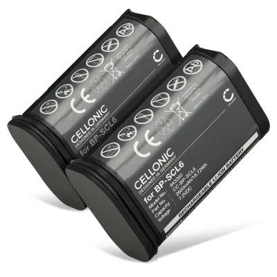 2x Battery for Leica Q2, Q3 BP-SCL6 (2600mAh, 7.2V) from CELLONIC