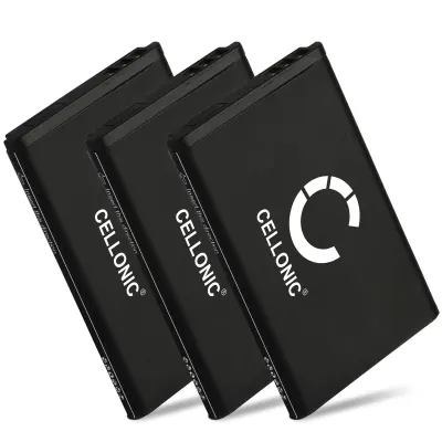 3x Batteria CELLONIC® A051,10000058 per telefono Telekom Sinus 806, Snom M65, Telefunken FHD 170/5 Ricambio affidabile da 1200mAh per il tuo fisso/cordless