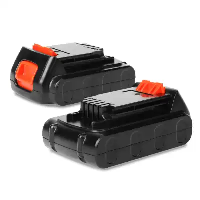 2x Batteria BL2018, BL1518, LB20,LBX20,LBXR20 per attrezzo Black & Decker STC1820CM, STC1840EPC,STC1820PC, BDCDD186K,GKC1820L20 Affidabile batteria di ricambio da 2Ah ioni di litio senza effetto memoria per utensili Black & Decker