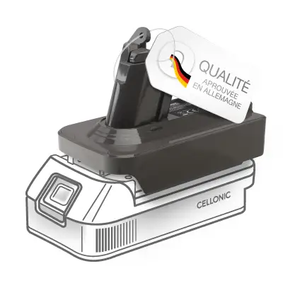 Adaptateur batterie Makita 18V vers Dyson V6 - MT18V6 Convertisseur batterie pour aspirateurs Dyson de CELLONIC