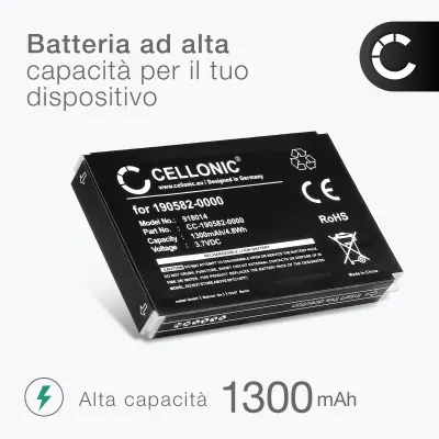 2x Batteria sostitutiva 190582-0000,F12440056,K398,L-LU18 per telecomando/radiocomando Logitech Harmony 1000 Remote 1100 1100i 915 Squeezebox Affidabile ricambio da 1300mAh celle dalla lunga durata di vita utile