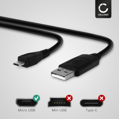 CELLONIC Micro USB Kabel Für Kameras – Datenübertragung & Laden, 1 M