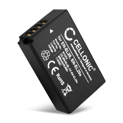 Cargador 2x Bateria para Nikon EN-EL20a MH-29 MH-27 EN-EL20 800mAh