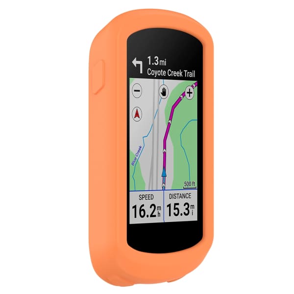 subtel Silicone Case for Garmin Edge Explore 2 Cover - Protective Bumper Shell Skin Shockproof Rubber Housing for GPS SatNav Sat Nav Navi - Orange