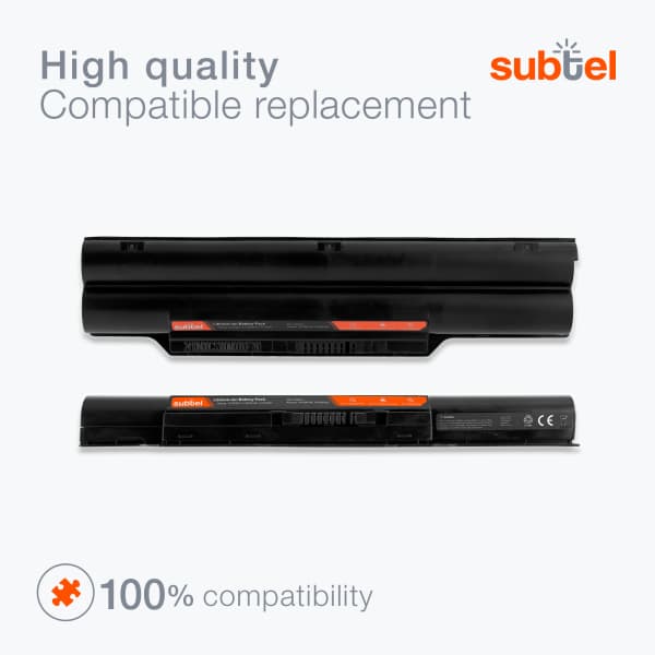 Akku tietokoneeseen Fujitsu Lifebook E752, E751, S760, S752, E8310, S761, S7110, S792 V Pro, P770, S782 V Pro, FPCBP282 - 10.8V 4400mAh tuotemerkiltä subtel