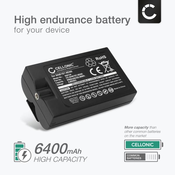 2x Battery for Ring Intercom, Ring Stick Up Cam, Ring Spotlight Cam, Ring Video Doorbell 2 6400mAh from CELLONIC