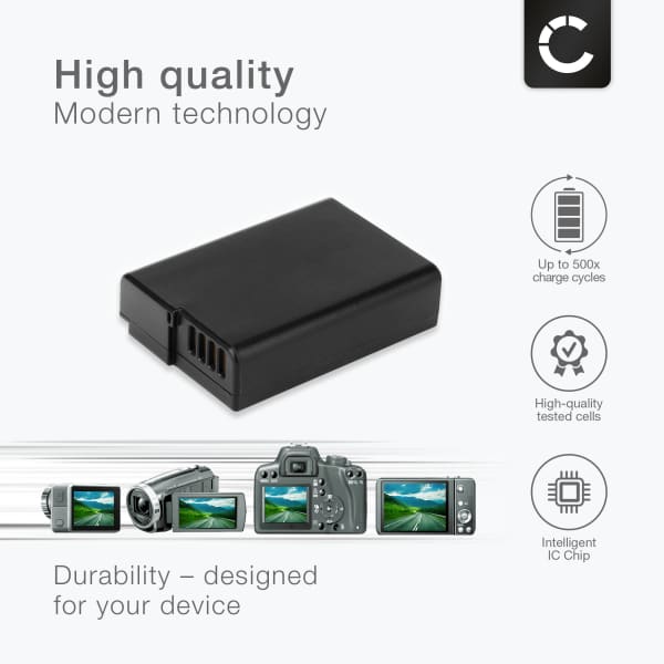 2x DMW-BLD10 Camera Battery + Charger Set for Panasonic Lumix DMC-GX1 Lumix DMC-G3 Lumix DMC-GF2 Lumix DMC-ZS7 Lumix DMC-TS2 900mAh Replacement Battery DMW-BLD10 LCD Smart Charger