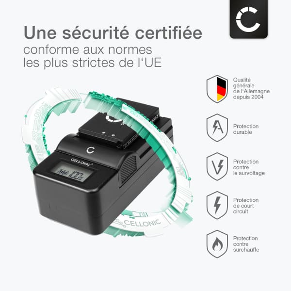 Pack de 2x batteries LB-060 950mAh pour appareil photo Kodak PIXPRO AZ528, AZ421, AZ422, AZ521, AZ365, AZ525, AZ361, AZ527, LB-060 - Avec chargeur et câble d'alimentation