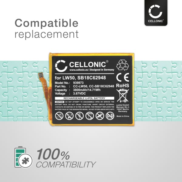 Akku kännykkään Motorola Edge Plus (XT2061) - LW50, 3800mAh, 3.87V vaihtoakku