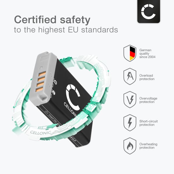Battery for Canon NB-13L, PowerShot SX740 HS, SX620 HS, SX720 HS, PowerShot G7 X Mark II, G5 X Mark II 1010mAh from CELLONIC