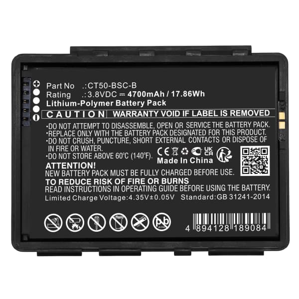 Battery for Honeywell CT60, CT50, Honeywell Dolphin CT60, Honeywell CT60XP 4700mAh 3.8v from CELLONIC Battery for Honeywell CT60, CT50, Honeywell Dolphin CT60, Honeywell CT60XP 4700mAh 3.8v from CELLONIC