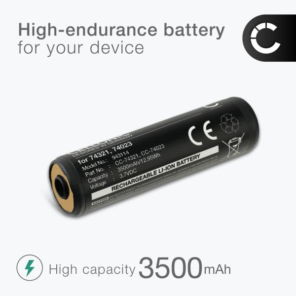 Akku Streamlight Jr LED, ProTac HL USB, Strion (2020), Strion DS HL, Strion DS HPL, Strion HPL, Strion LED lamppuun - 3.7V, 3500mAh tuotemerkiltä CELLONIC