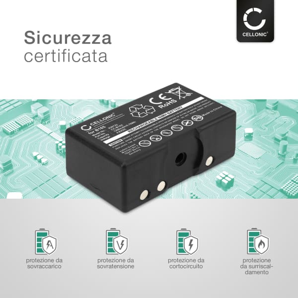 Batteria sostitutiva B165 per Bosch HFG HFE-85 HFE-165 HFE-455 Affidabile pila CELLONIC da 1200mAh walkie talkie ricetrasmittente radio telefono satellitare