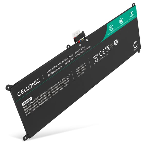 Batteria per portatile Dell XPS 12 9250 4K, Latitude 12 E7275, T02H001, T02H, 9TV5X, 7VKV9, 09TV5X, V55D0 ricambio per laptop 3900mAh 7.6V Batteria per portatile Dell XPS 12 9250 4K, Latitude 12 E7275, T02H001, T02H, 9TV5X, 7VKV9, 09TV5X, V55D0 ricambio per laptop 3900mAh 7.6V
