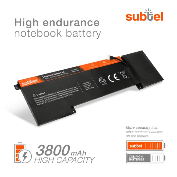Akku tietokoneeseen HP Omen 15-5000, 15t-5200, 15t-5100, RR04XL, RR04 - 15.2V 3800mAh tuotemerkiltä subtel