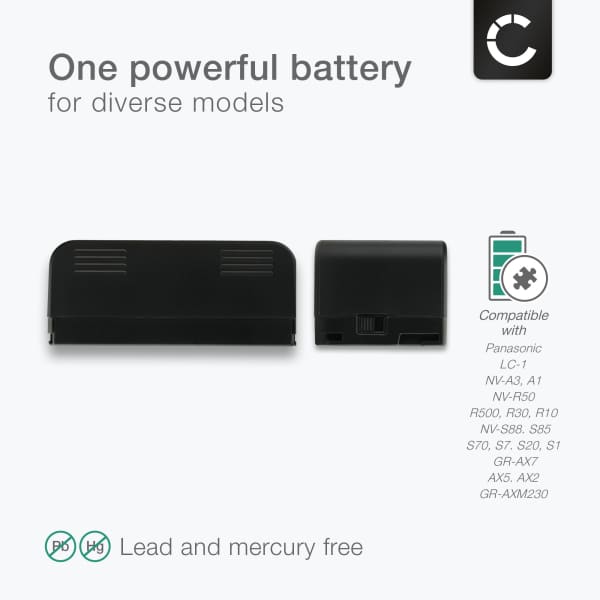 2x Akku kameraan Panasonic 	RCA BB700 - BN-V11U PV-BP15 (4200mAh, 6V) tuotemerkiltä subtel