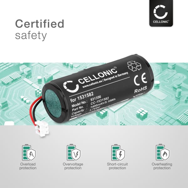 Akku for Wella Xpert HS71, HS71 Profi, HS75 Carvis HS75 (1400mAh, 3.7V) â€“ CELLONIC