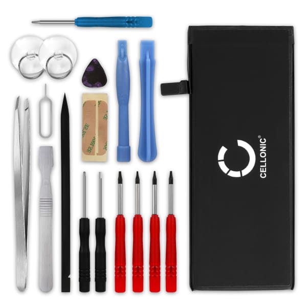 Batteria CELLONIC per Apple iPhone 6S (A1633, A1688, A1700) Ricambio da 1900mAh + Set di strumento Sostituzione facile con utensili adatti e duraturi Batteria CELLONIC per Apple iPhone 6S (A1633, A1688, A1700) Ricambio da 1900mAh + Set di strumento Sostituzione facile con utensili adatti e duraturi