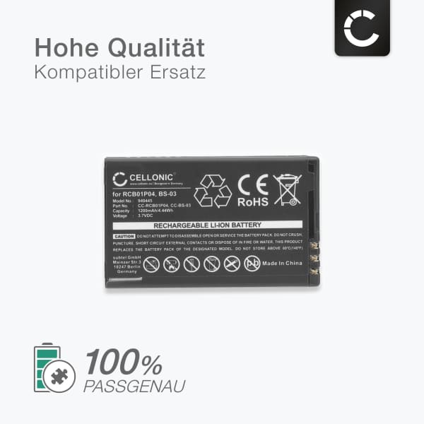 Vhbw Ersatz Für Myphone MP-S-O Für Mobilfunk (900 MAh, 3,7 V, Li-Ion