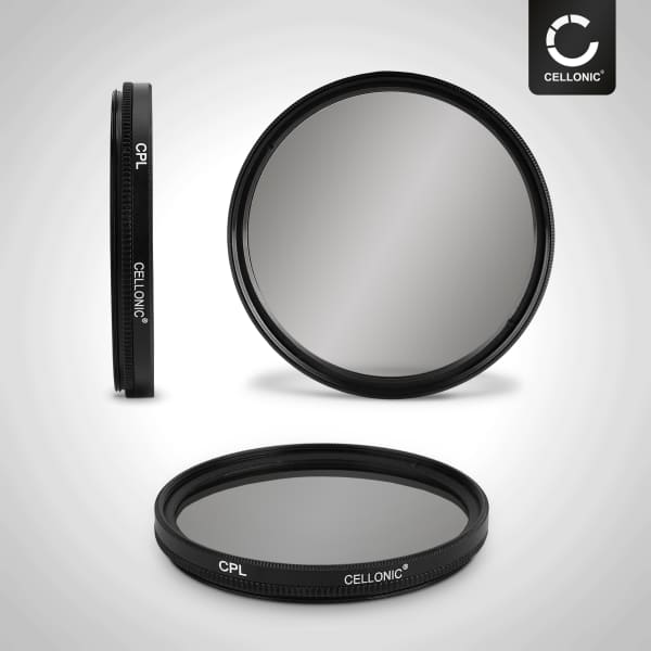 Filtro polarizzatore circolare CPL per obiettivi di Panasonic Leica DG Summilux 25mm F1,4 Asph Lumix G Vario HD (Ø 62mm) con filettatura diametro Ø di 62mm per foto senza riflessi e colori naturali
