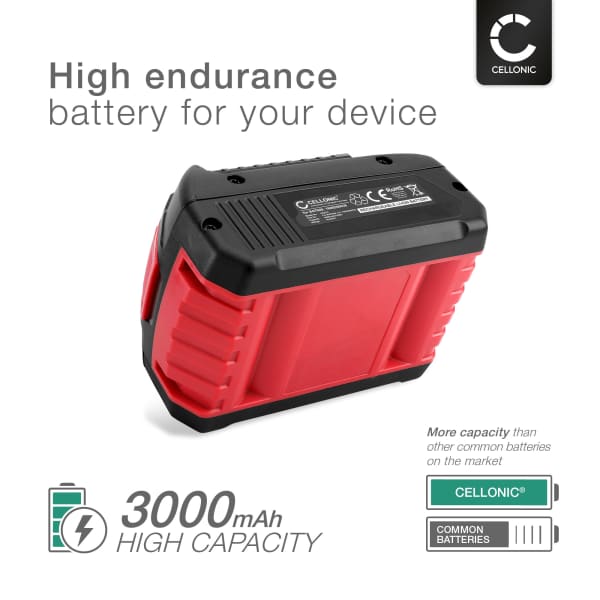 Akku työkaluun Bosch GSR 18 V-EC TE Professional, 37618, 26618, 17618, 1600Z00038, BAT609, BAT618 - GBH 18 V-LI, GDR 18-LI, GDS 18 V-LI, GDR 18 V-LI vaihtoakku, 18V, 3000mAh, Litiumionit